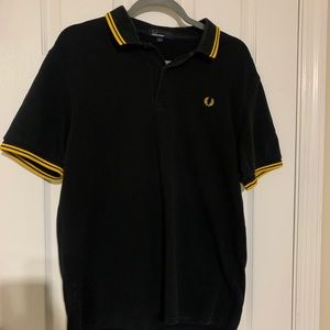 Fred Perry Black Twin Tipped Polo